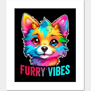 Furry Vibes Furry Fandom Cute Fursona Art Posters and Art